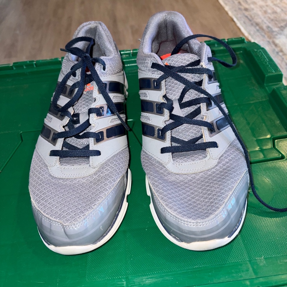 Adidas Men’s Falcon Elite 3 Running Shoes - Silver/Navy Blue (Size 10)